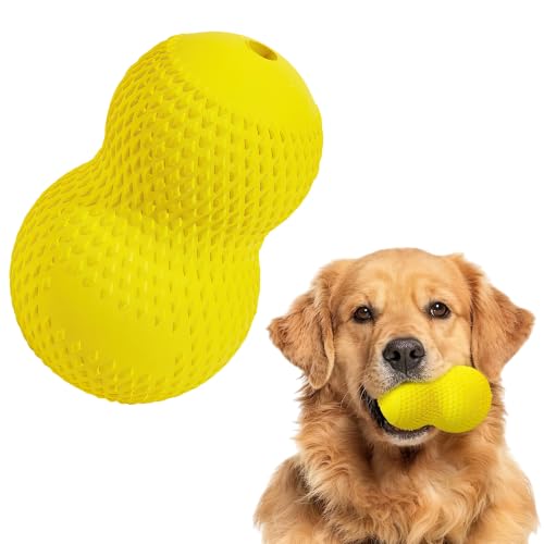 Kimee Natural Rubber Dog Chew Toys Dog Toys for Aggressive Chewers Gourd - color: Yellow-Gourd
