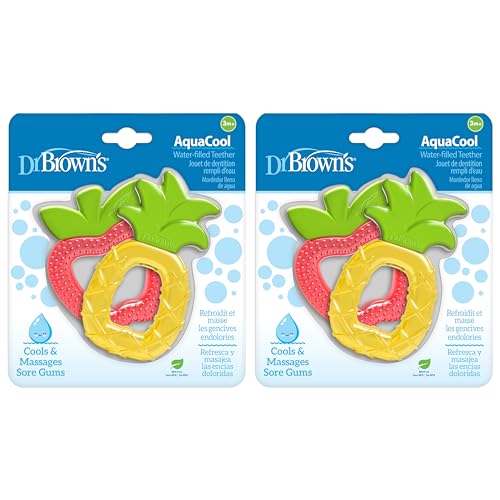 Dr. Brown's Aqua Cool Water-Filled Teether, Apples and Pineapples, 4-Pack - color: Apples + Pineapples