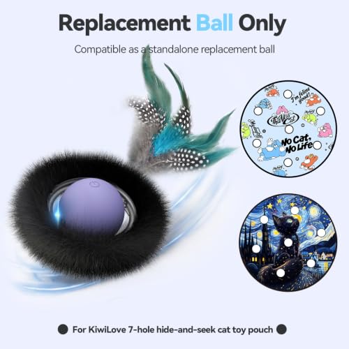 Interactive Cat Toy Ball-Automatic Motion Activated Moving Ball Toys - color: Periwinkle