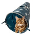 NFL Philadelphia Eagles Cat Tunnel Tube Toy with Plush Football Catnip and Feathers Collapsible Tunnel for Cats to Play, Peek and Hide, Sporty & Fun Cat Tunnel Toy with Team Logo All-Over Design! - color: Philadelphia Eagles