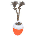 Interactive Dog Ball Toy for Medium & Large Dogs, Automatic Moving Dog Toy with Bird Sounds and Rope, USB Rechargeable Smart Ball with Fast & Slow Modes, 500mAh Dog Enrichment Toy - color: Orange