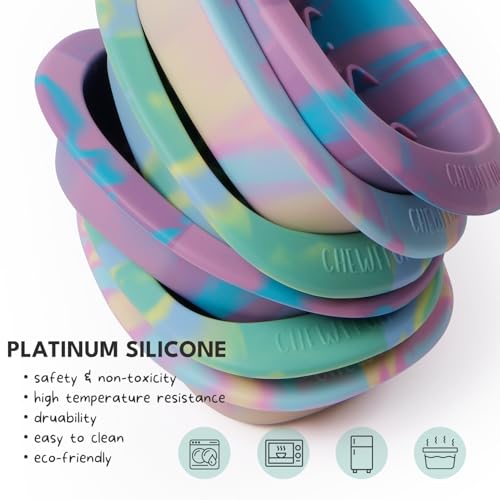 CHEWFFON Dog & Cat Lick Mat Bowl with Suction Cups, Rainbow Small - color: Rainbow, size: Small