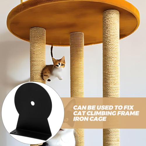 Toyvian Cat Wall Furniture Bracket Cat Climbing Pole Bracket for Shelves Steps Scratcher Frames Wall Mounted Kitten Tower Accessory Easy Install with Fixing Accessories for Indoor Activity Space