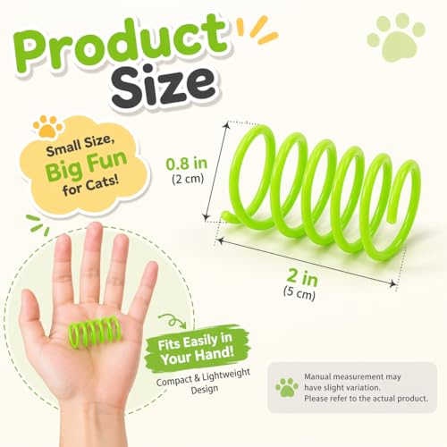 4Pcs Cat Spring Toy Set, Interactive Spiral Pet Play Accessories Pack, for Indoor Outdoor Activity Entertainment Use - color: Red,Blue,Green,Yellow, size: 4Pcs