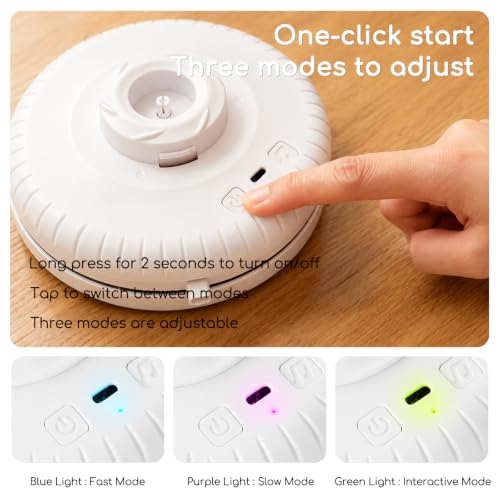 Interactive Cat Toys, Rechargeable with Auto Play and Bird Chirps - color: Green