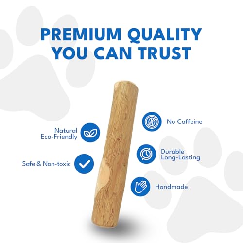 Set 3 of Coffee Wood Dog Chew Toy – Coffee Chew Stick for Small Dogs - Teeth Cleaning & Stress Relief – Safe, Durable & Eco-Friendly Dog Chew Toy (Small - Under 32 lbs) - size: Small