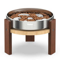 Feedoo Elevated Dog Bowl Stand, 6'' Height Raised Stand for Medium Dogs, Includes 2Cups Stainless Steel Slow Feeder Dog Bowl, Durable Solid Hardwood - color: 6" Height 2Cups Slow Feeder