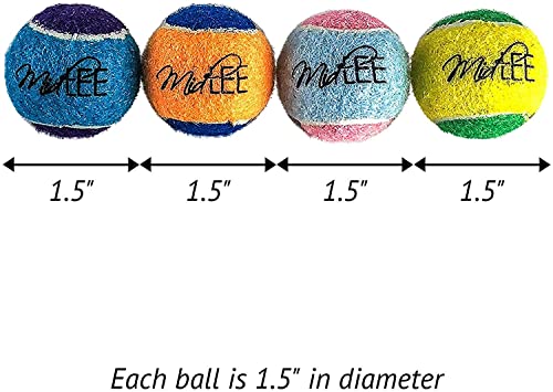 Midlee X-Small Dog Tennis Balls, Assorted, 1.5", Pack of 12