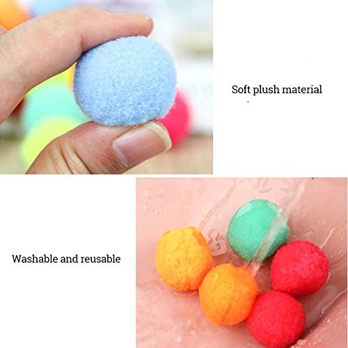 VOVIGGOL 30Pcs 1.3 Inch Cat Toy Balls Soft Kitten Pompom Toys Indoor Cats Interactive Playing Quiet Ball Cats Favorite Toy, Cat Pom Pom Balls for Craft DIY Creative Crafts Decorations (Assorted Color) - color: 30 Mini Cat Pompom Balls