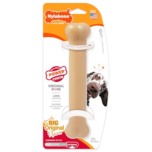 Nylabone Power Chew Original Bone Dog Chew Toy, Original Flavor, Large - size: Large