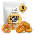 iPaw 10 Pcs Value Pack Turkey Tendons Ring for Dog, All Natural Human Grade - size: 1.27 Ounce (Pack of 5)