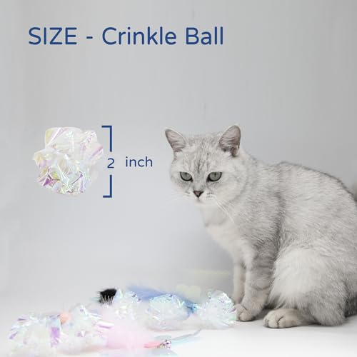 Cat Toy, Shiny Insect Refills for Cat Wand Toy, 9PCS Replacements with Bells for Cat Fishing Pole Toy, Interactive Cat Toy Lightweight, Chase and Exercise (Insects + Ball Set) - color: Insects + Ball Set