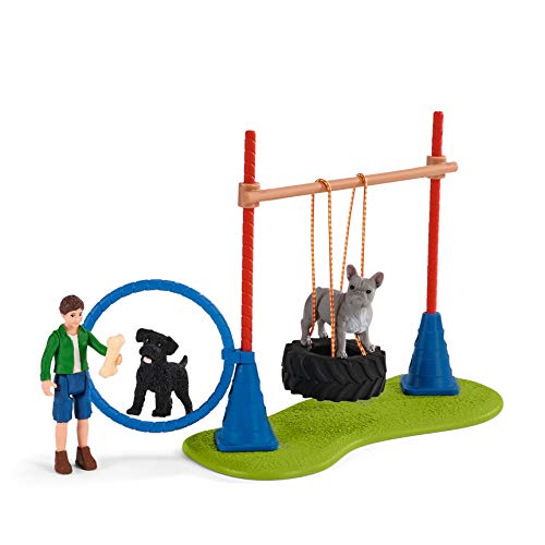 Schleich Farm World - 20Pc Puppy Agility Training Playset - Kids 3+ | 42536 - style: Current Box Style