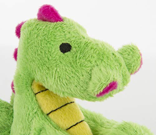 goDog Bubble Plush Dragons Squeaky Dog Toy, Chew Guard Technology - Bright Green, Small - color: Bright Green, size: Small