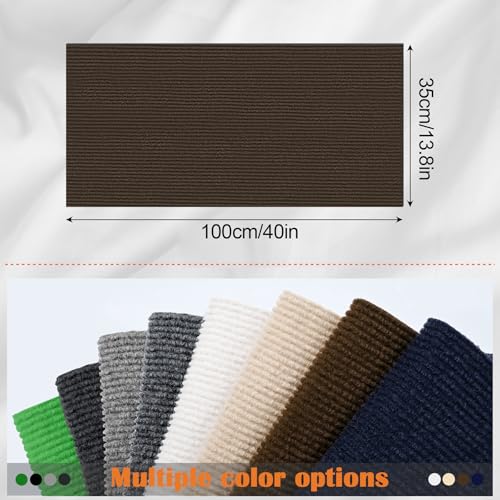 Cat Scratch Furniture Protector - 40" x 13.8" Trimmable Self-Adhesive Cats Claws Scratch Pads, DIY Cat Climbing Couch Protector for Scratch Post Cat Tree Replacement Indoor (Brown) - color: Brown, size: 13.8" x 40"