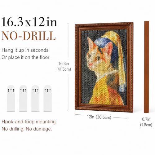 MUTTROS Art Cat Scratcher, 3 Pack Cardboard Cat Wall Scratcher Board - color: Classic Art Masterpiece Set