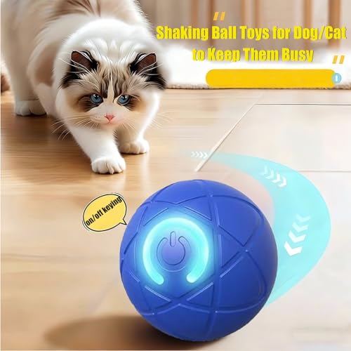 Valentines Day Gifts Dog Balls Interactive Dog Toys 2pc Shaky Ball Toy for Dogs Electric Rolling Pet Toy Dogs ball launcher Dog Chew Toys Rolling Balls for Do gs Smart Jumping Ba ll Training Jolly Toy - color: Orange Blue