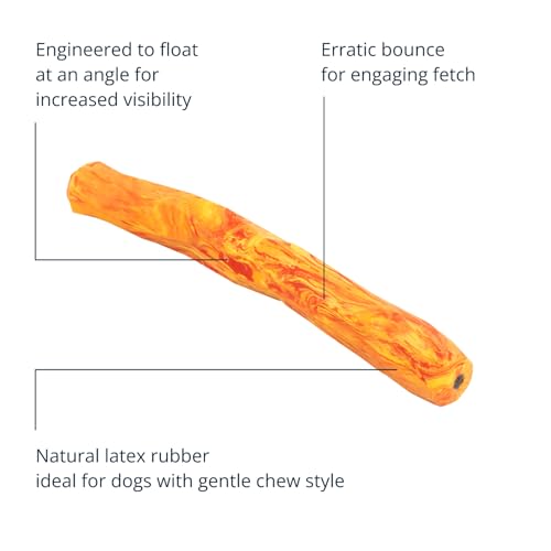 Ruffwear, Gnawt-a-Stick, Durable, Floating Dog Toy, Salamander Orange - color: Salamander Orange