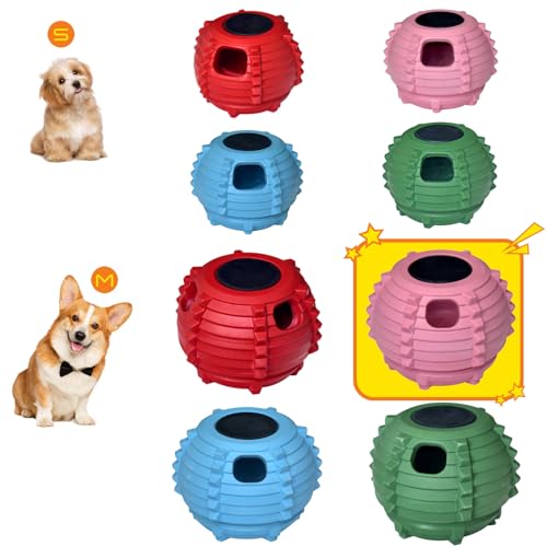 XHX Long-Lasting Interactive Dog Toy Safe for Medium and Large Dogs 25-75 lbs(Pink, Medium) - color: Pink, size: Medium