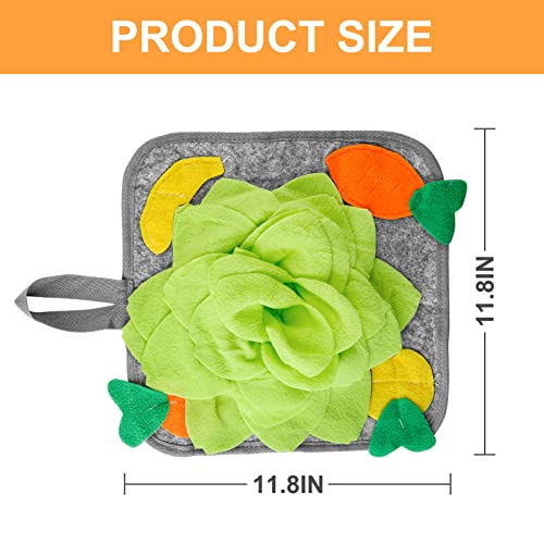 Rabbit Foraging Mat Interactive Bunny Snuffle Feeding Toy for Small Animals - color: Green