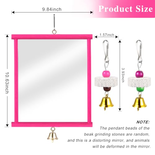 Sumind 2 Pcs Chicken Mirror Toys, Rose Red,Yellow, 9.84 x 10.63 Inches - color: Rose Red,Yellow, size: 9.84 x 10.63 Inches