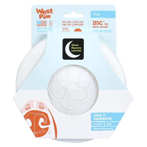 WEST PAW Zisc High-Flying Disc Dog Toy - Small - Glow - color: Glow, size: Small