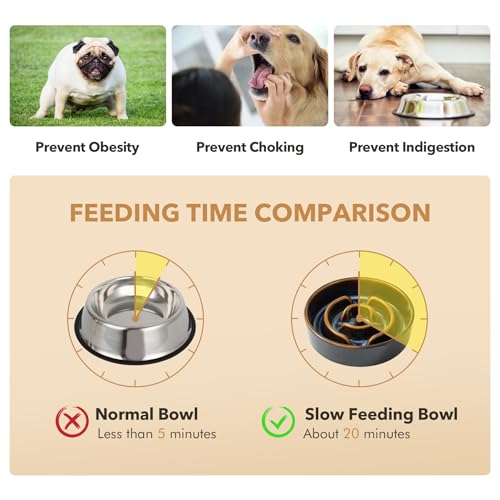 Havniva Raised Slow Feeder Dog Bowls, Elevated Dog Bowls Slow Feeder Set - color: 2 x Starry Sky + Stand - A, size: S- 6.1inch / 0.9 Cups