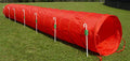 18' Dog Agility Tunnel with Stakes, Multiple Colors Available (Red) - color: Red