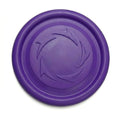 2-in-1 Flying Disc & Slow Feeder Dog Toy - 9.6" Large Floating Aerodynamic Frisbee, Durable Soft Rubber Chew Toy for Fetch, Water Play & Training (Purple) - color: Purple