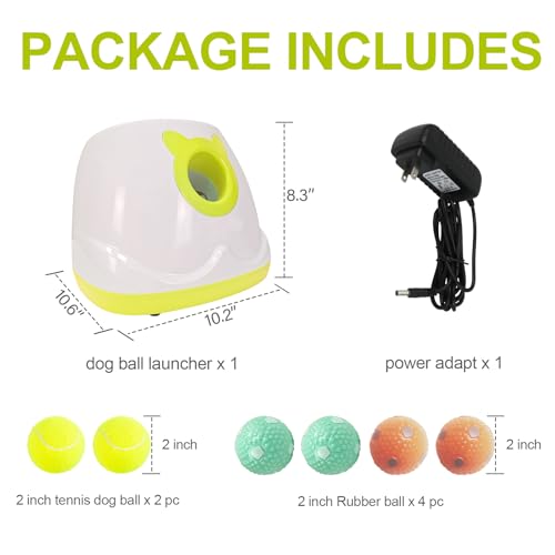 BESTHLS Automatic Dog Ball Launcher Tennis Ball Thrower Machine with 6 Ball - color: White 1
