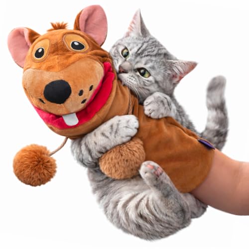 Meow Mitt Wearable Cat Wrestling Glove Puppet - Squirrel - color: Squirrel