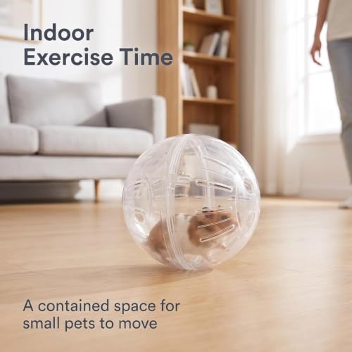 1Pc Transparent Small Pets Exercise Ball Dwarf Hamster Mute Running Spinner Play Toy for Junior Hedgehog Gerbil Hamster Exercise Ball,Small Animals Supplies