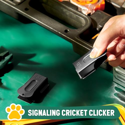 2 Pcs Dog Training Clicker Brass Cricket for Dogs Cats, Black - color: Black