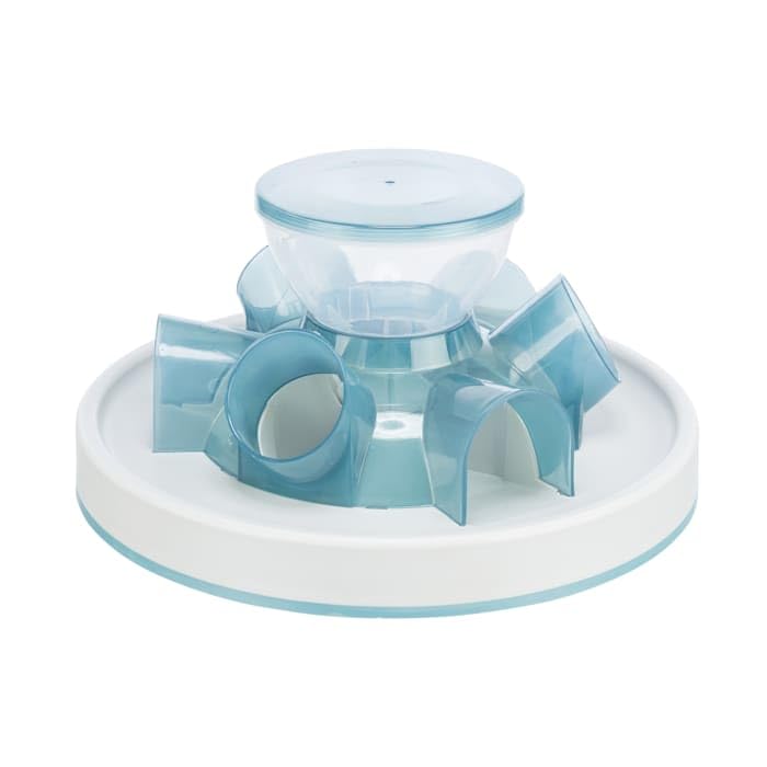 TRIXIE Tunnel Slow Feeder for Cats and Dogs, Interactive Cat Toy, Pet Food Dispenser, Treat Dispenser - size: 8.5 x 7
