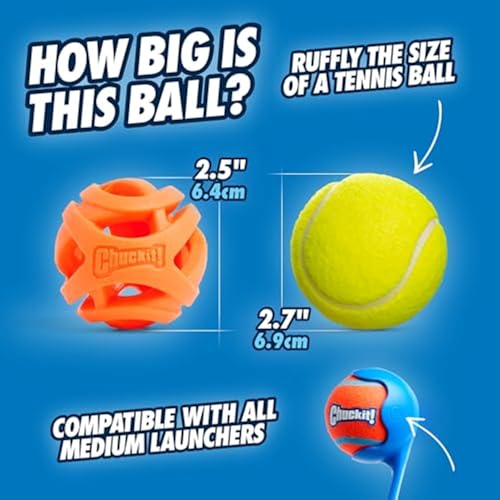 Chuckit! Air Fetch Ball Dog Toy, Medium (2.5 Inch Diameter), for Dogs 20-60 lbs, Ball - Medium,2 Count (Pack of 12) - size: Ball - Medium (Pack of 12)