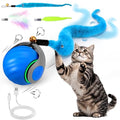 Mity rain Interactive Cat Toy Ball, Rechargeable Cat Toys for Indoor Cats - color: Blue