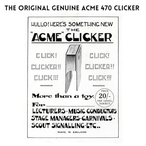 ACME Genuine 470 Dog Training Clicker Cricket - Positive Reinforcement, Loud & Reliable, WWII D-Day Paratrooper Memorabilia. Made in the UK. Solid Brass with a Matt Black Finish - color: Matt Black