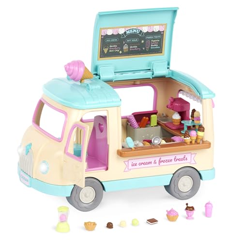 Li'l Woodzeez Scoops Ice Cream Truck with Lights & Sounds, 27-Piece, Trucks - style: Ice Cream Truck