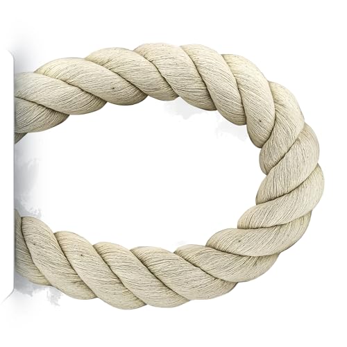 Pelican Rope 100% Cotton Twisted Rope, Natural Macrame Cord for Crafts, Pet Toys, Safe for Animals, DIY, Gardening,Indoor/Outdoor, Soft, Durable, Low-Stretch, 1" x 300 ft - style: 1in x 300 ft
