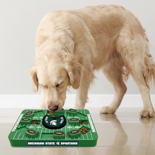 Pets First NCAA Michigan State Large Puzzle Toy, New Size, Interactive Dog Treat & Slow Feeding Toy - color: Michigan State Spartans, size: Large
