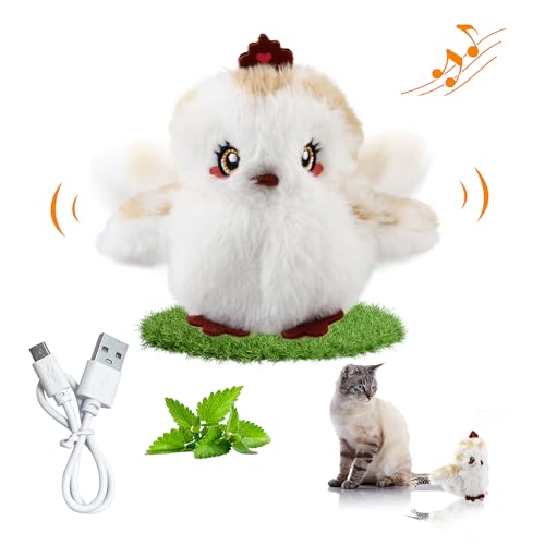 Gigwi Flappy Bird Cat Toy For Indoor Cats, Rechargeable Lifelike Sandpiper Interactive Flapping Bird Cat Toy Tweet, Flapping Wings & Lively Chirping, Catnip Toys For Kitten, Touch Activated (Princess) - color: Princess
