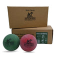 The O.G. of Bounce Rubber Dog Ball, Christmas Dog Toy, Made in USA, 2.5 inches, Fetching Breeds, Xmas Dog Gift, 2 Pack Holiday Box - color: Red & Green