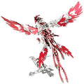OreilleStar 3D Metal Ornithopter Puzzles for Adults Model Kits DIY Assembly Mechanical Phoenix Stainless Steel Animal Bird Toy Building Block Birthday Gifts for Men Women (Red Phoenix) - style: Red Phoenix