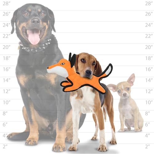 TUFFY® 5 Pack Jr Duck, Hippo, Fox, Brachiosaurus & Gear Ring Dog Toys - color: 5PK Multi-color Duck Fox Gear Hippo Brach