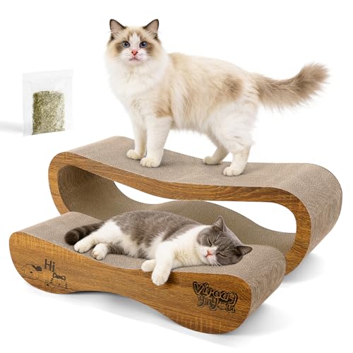 Cat Scratcher, 2 in 1 Cardboard Cat Scratchers for Indoor Cats Scratch Pad - size: 87CM