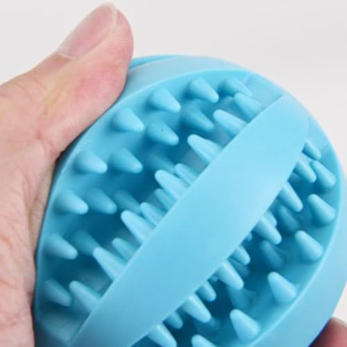 1pcs Interactive Dog Puzzle Toy - Durable Treat Dispensing Chew Ball, 2.4"(6cm) Diameter, Blue - color: Blue