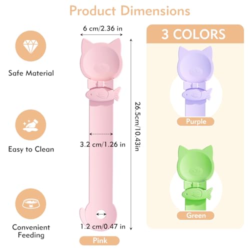 WRW Cat Treat Spoons for Lickable Treats and Wet Food, 3 Pcs