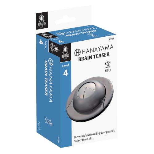 BePuzzled | UFO Hanayama Metal Brainteaser Puzzle Mensa Rated Level 6, for Ages 12 and Up