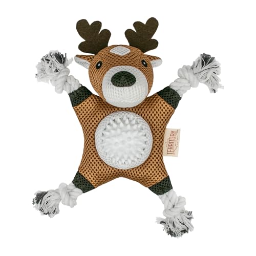 Territory 2 in 1 No Stuffing Removable Fetch Ball Tug Dog Toy for Small Medium Large Dogs, Deer - style: Deer