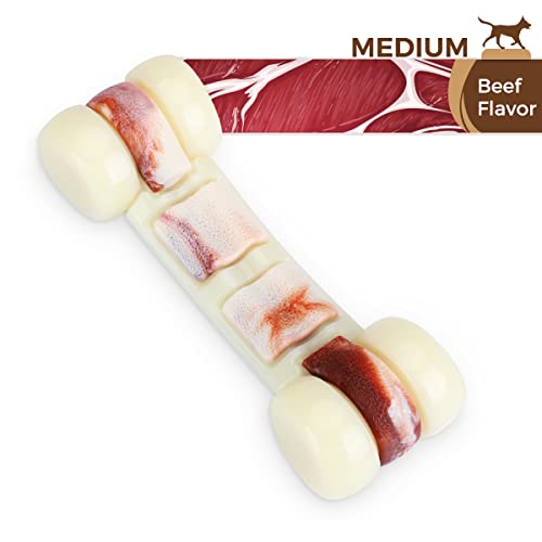 Tikaton Hammerbone Durable Dog Chew Toy for Aggressive Chewers, Beef Flavor Dog Toy, Medium - size: Medium